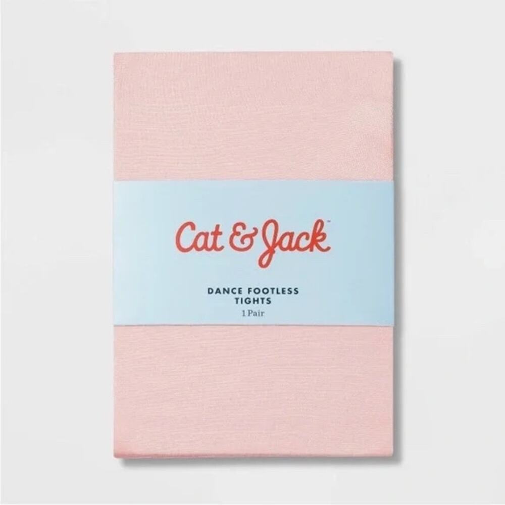 Cat & Jack NWT Girl's Dance Footless Tights Light Pink Size M (7-10)
